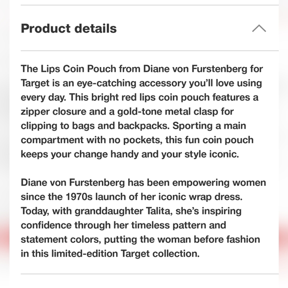 DVF for Target Diane Von Furstenberg RED LIPS COIN POUCH purse Accessory Viral - Picture 4 of 5